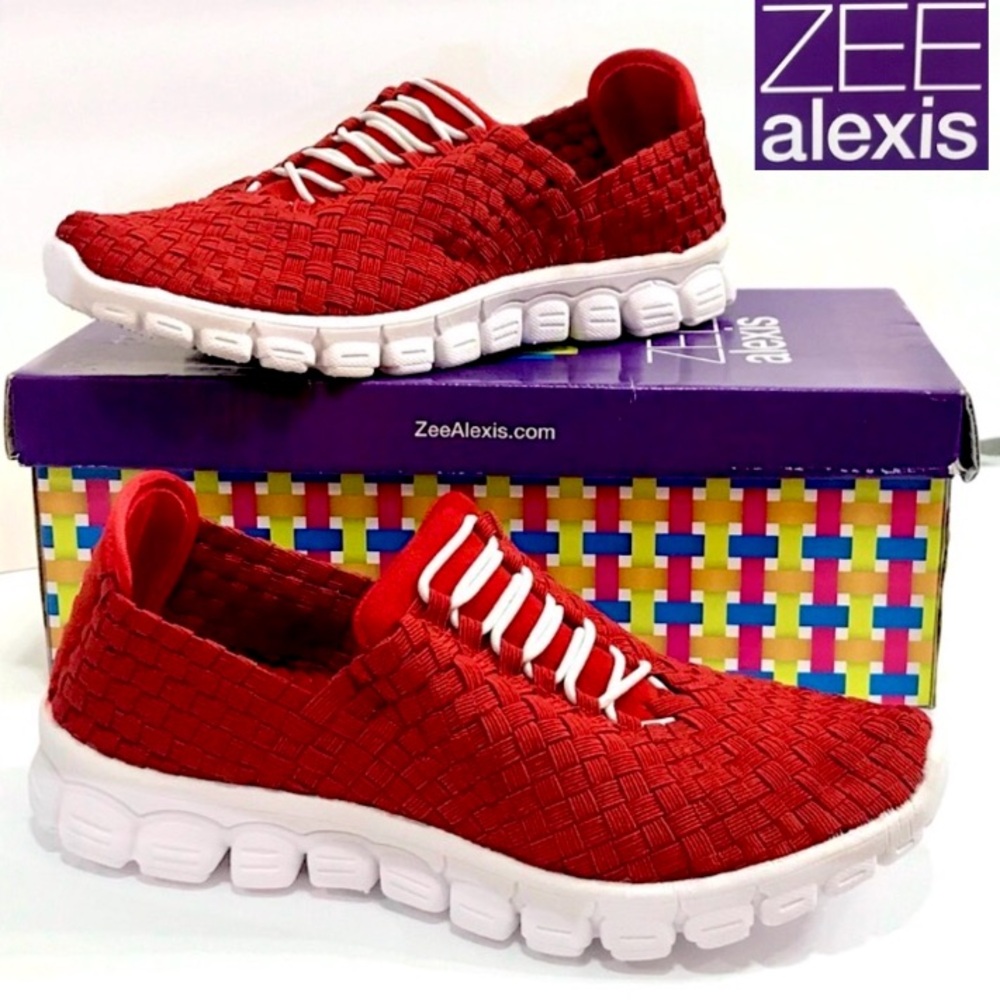 NIB $89 ZEE ALEXIS DANIELLE Memory Foam Woven CASHMERE Sneakers 6-6.5 HANDS FREE